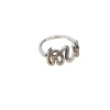 Retro LOVE ring s925 sterling silver ring, fashionable English letter ring, light luxury and high-end feel, adjustable opening Item Picture